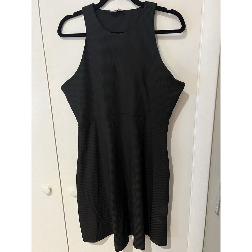 Tentree Tank Dress Womens Large Black‎ Sporty Sleeveless Round Neck